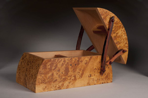 Yew Burl Box open